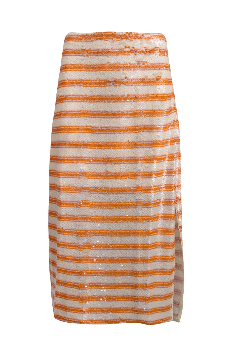 L'Cecci - Saia Lápis em Paetês Laranja