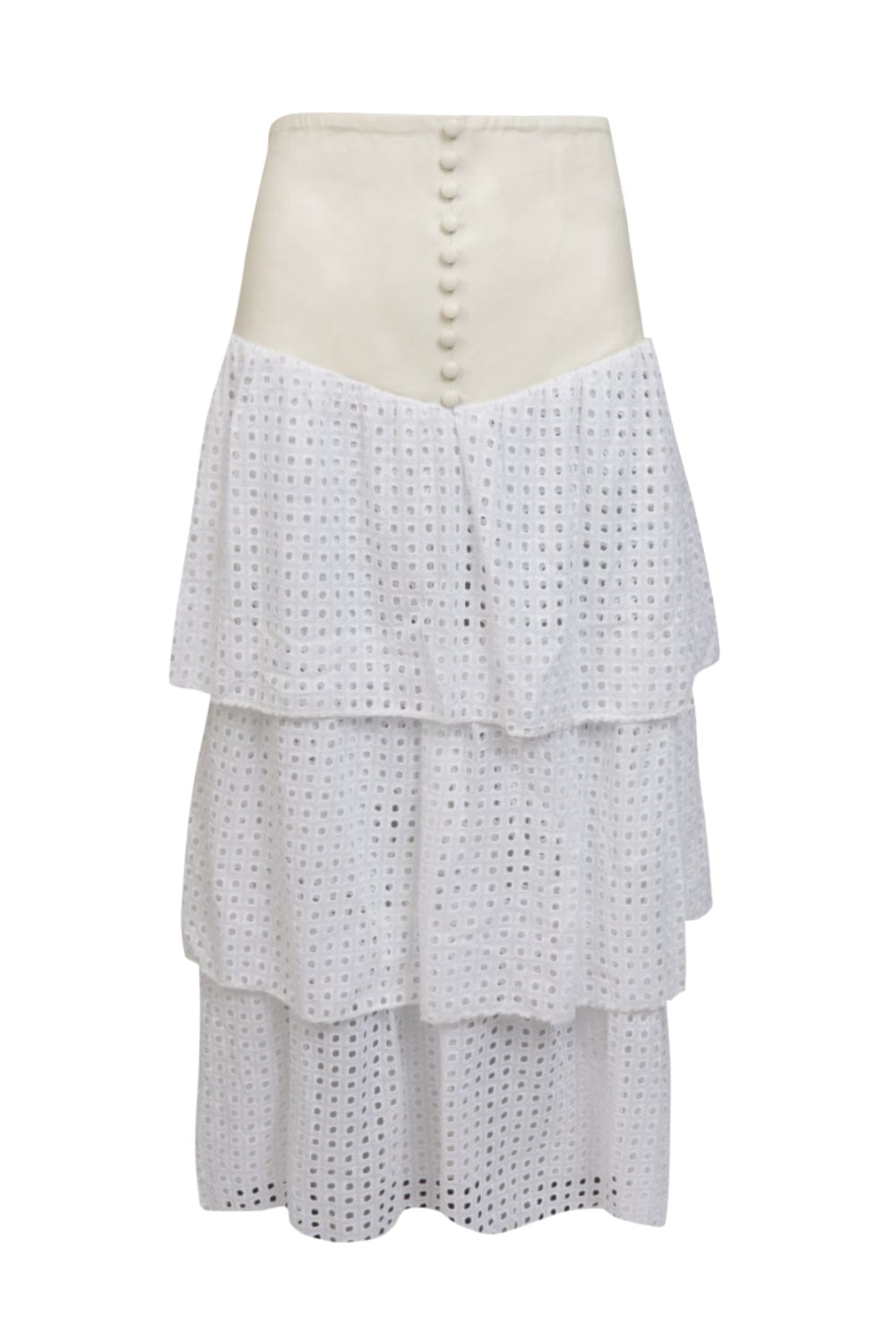 M Leal - Saia Midi Laise e Couro