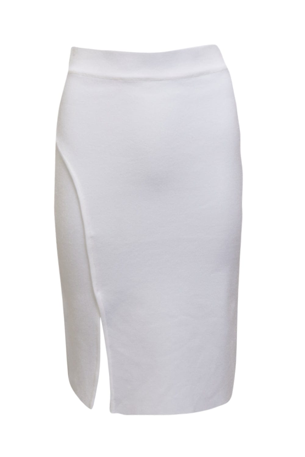 Viviane Furrier - Saia Midi com Fenda em Tricot Estruturado