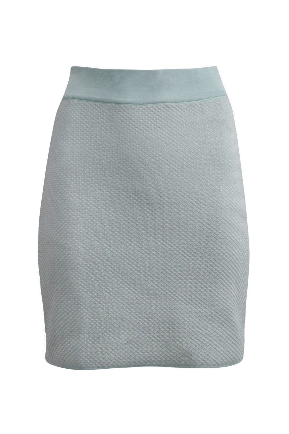 Viviane Furrier - Saia Mini em Tricot Poá Aqua