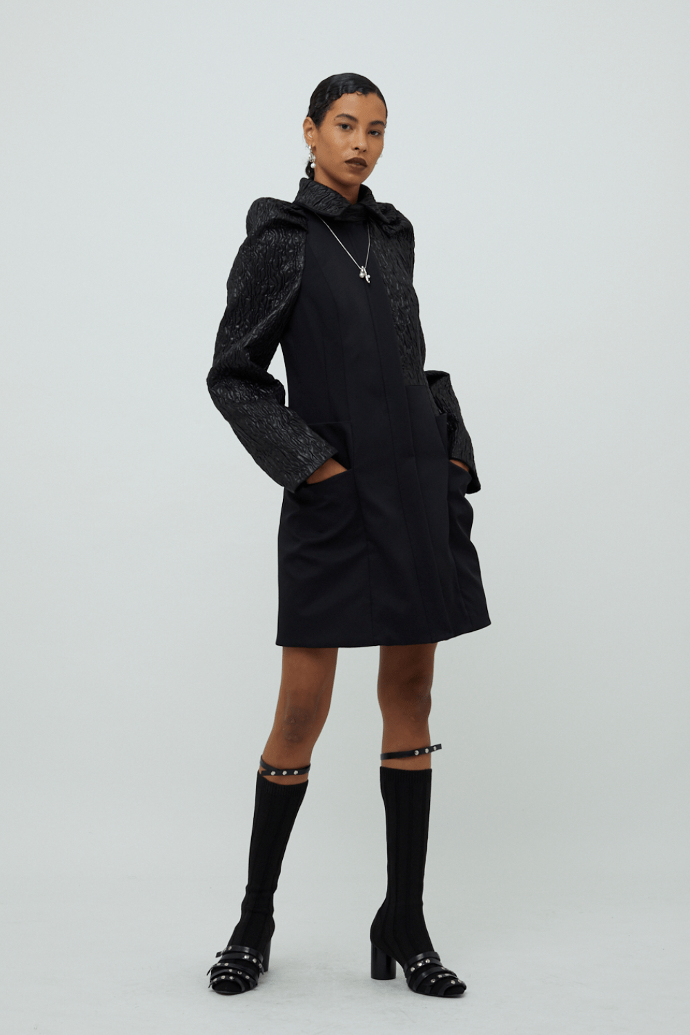 Glória Coelho - Sobretudo 3/4 Matelassê Preto