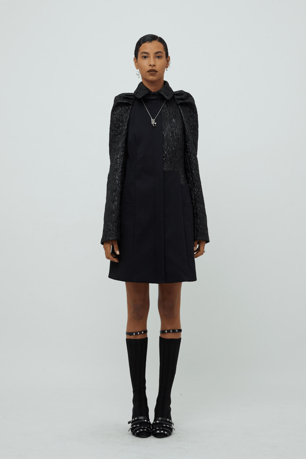 Glória Coelho - Sobretudo 3/4 Matelassê Preto