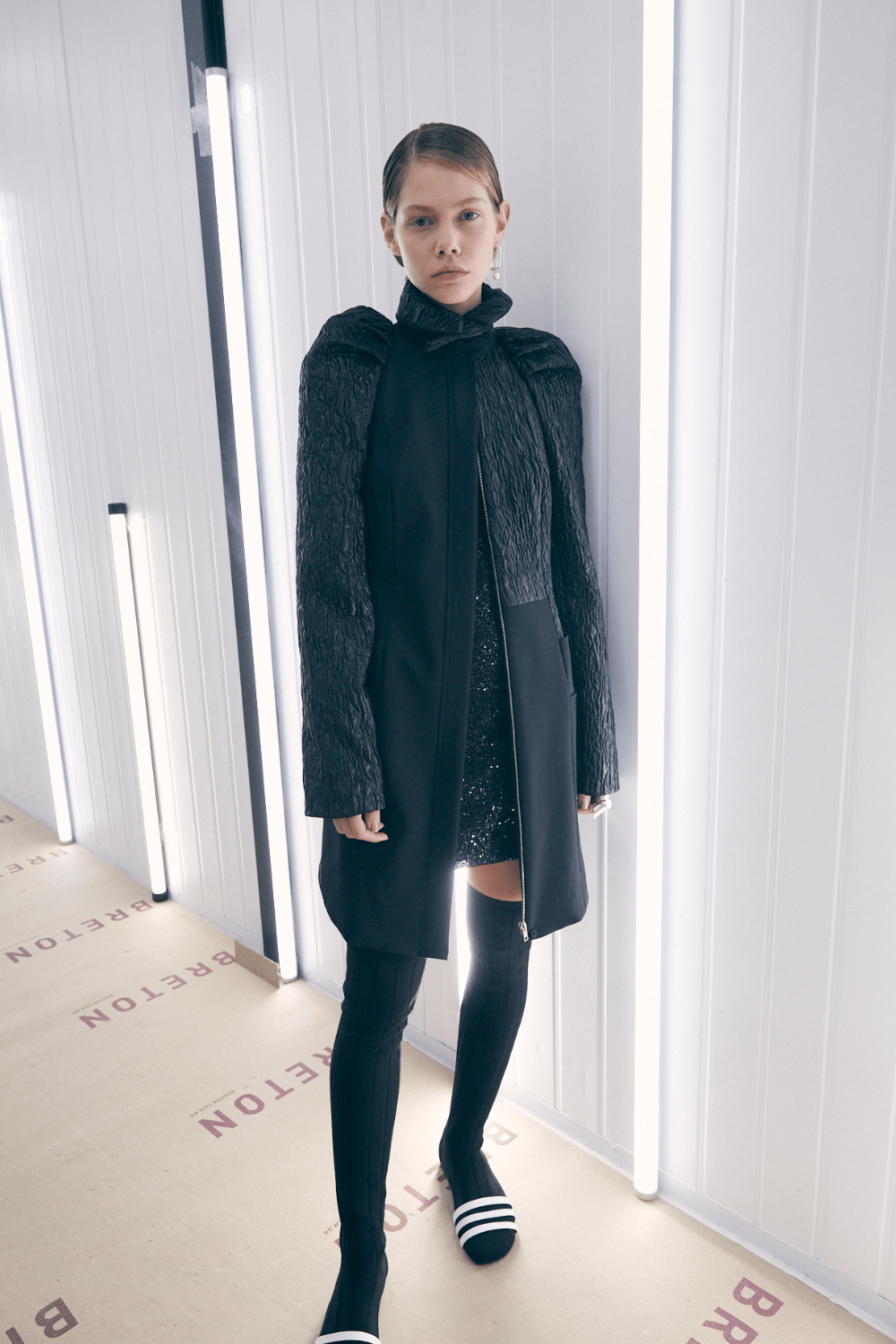 Glória Coelho - Sobretudo 3/4 Matelassê Preto