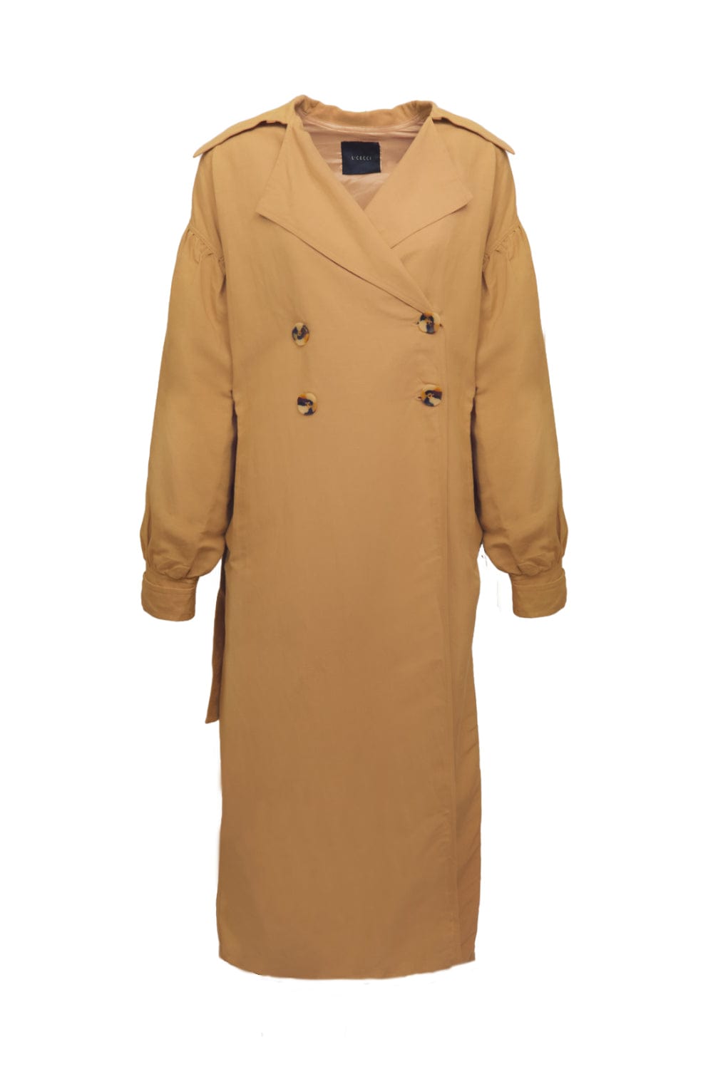 L'Cecci - Sobretudo Trench Coat Viscolinho Caramelo