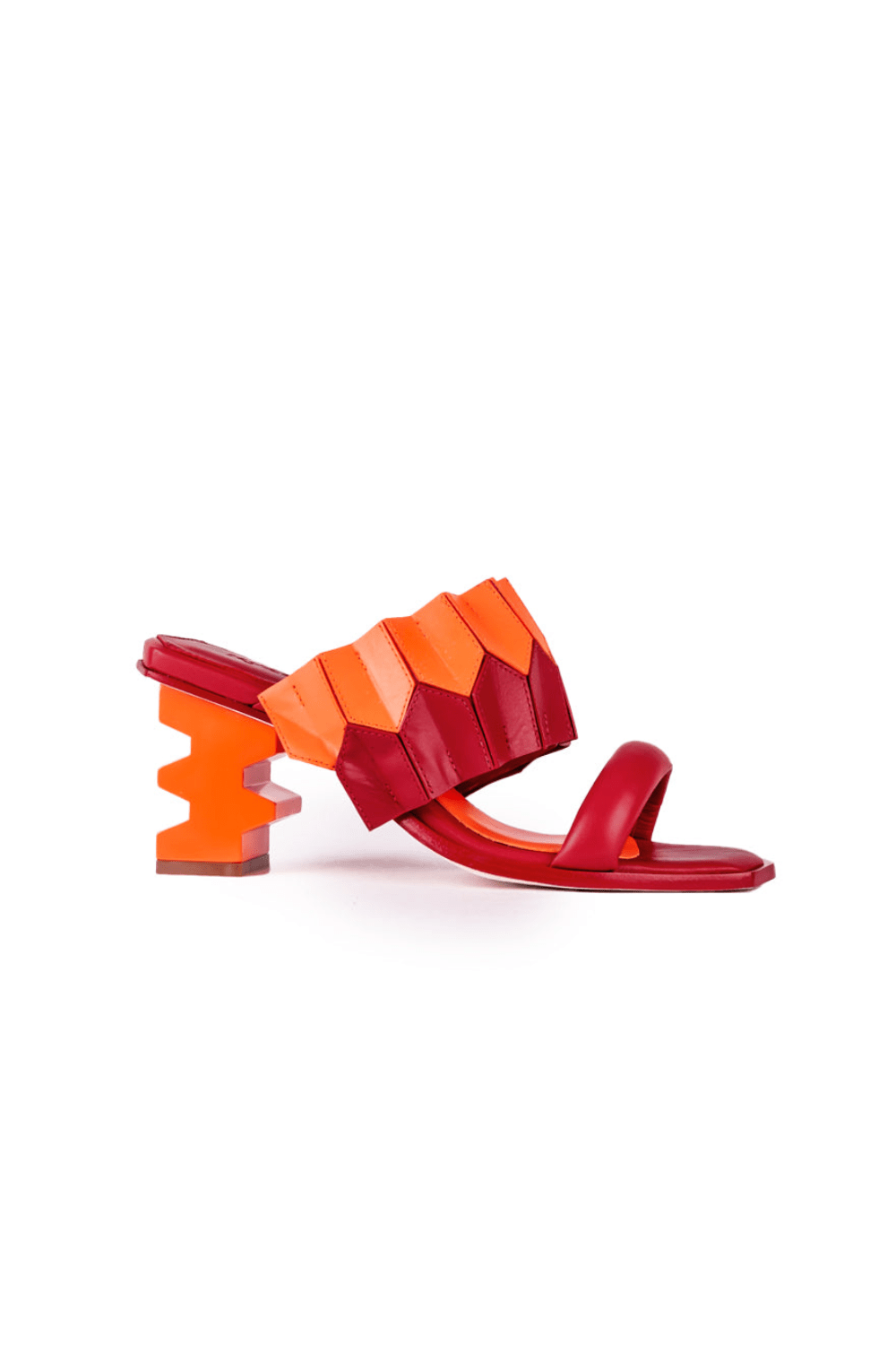 Ryzí - Tamanco Gamora Heels Vermelho e Laranja