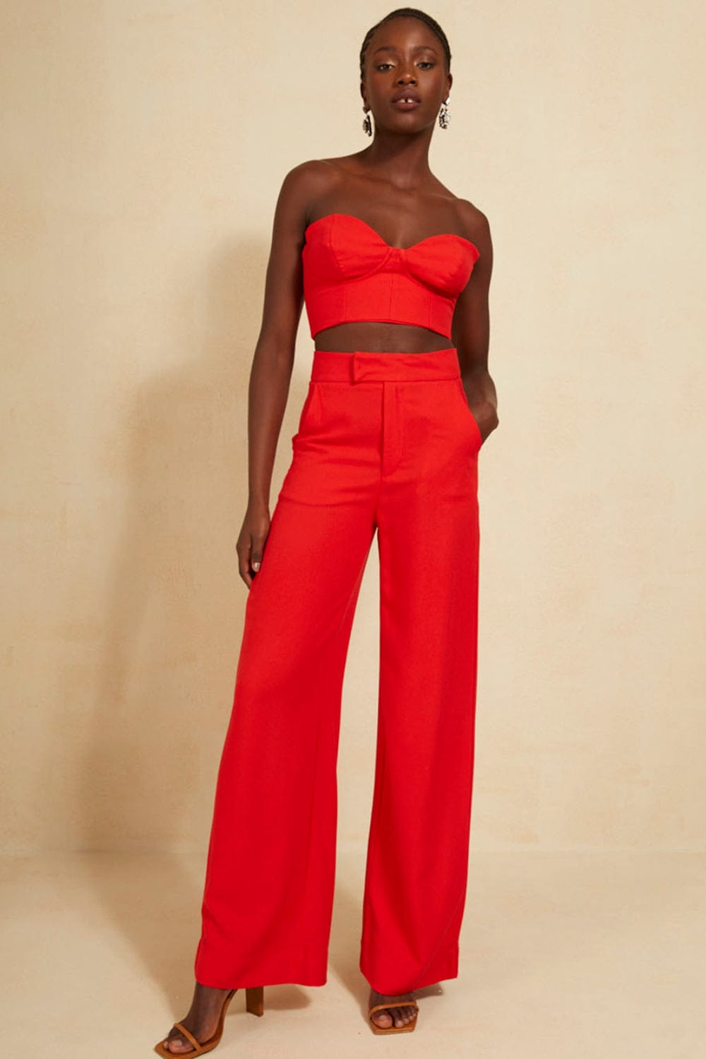 L'Cecci - Top Faixa com Recortes Vermelho