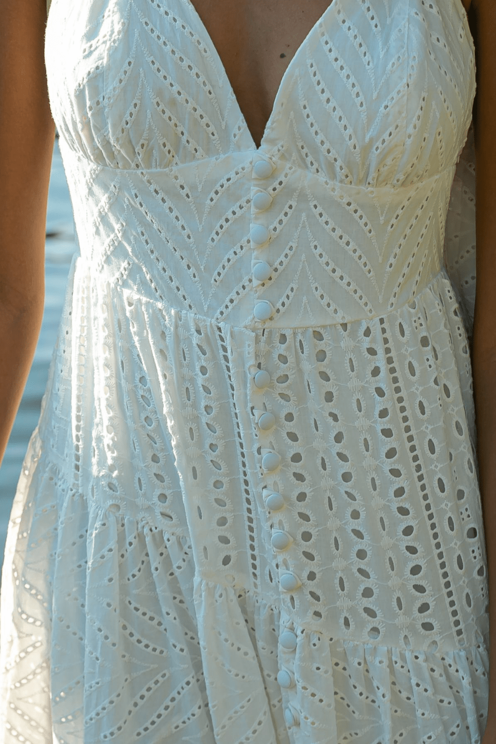 Tissé - Vestido AR Amana Off White