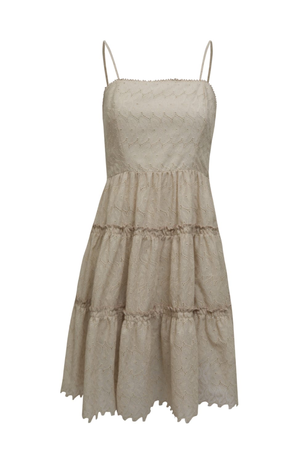 Lalibela - Vestido Curto Alça Fina Saint Dévote Bege