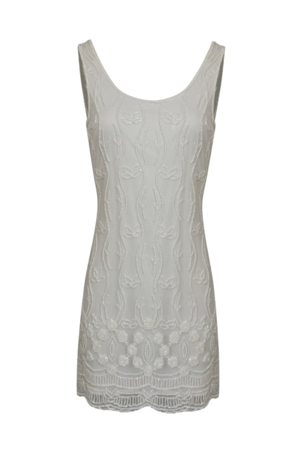 Marc Denis - Vestido Curto Bordado Branco