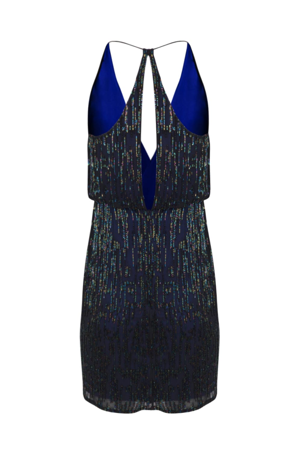 Dolps - Vestido Curto Bordado Louise Azul Marinho