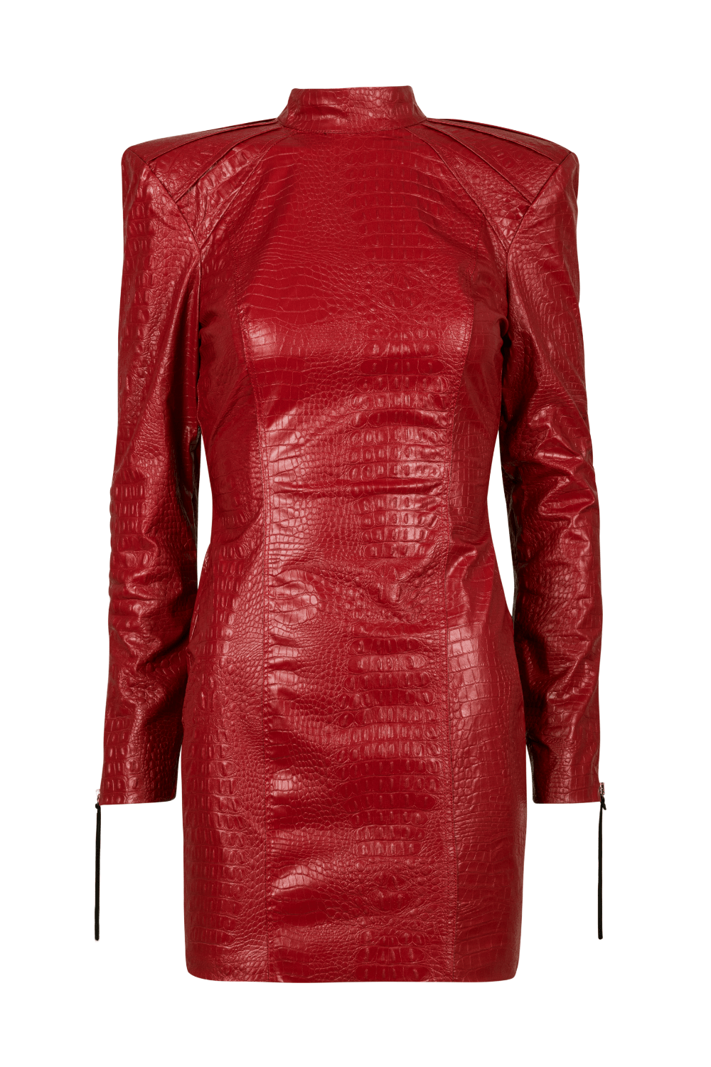 Nineminutes - Vestido Mini Manga Longa Vermelho