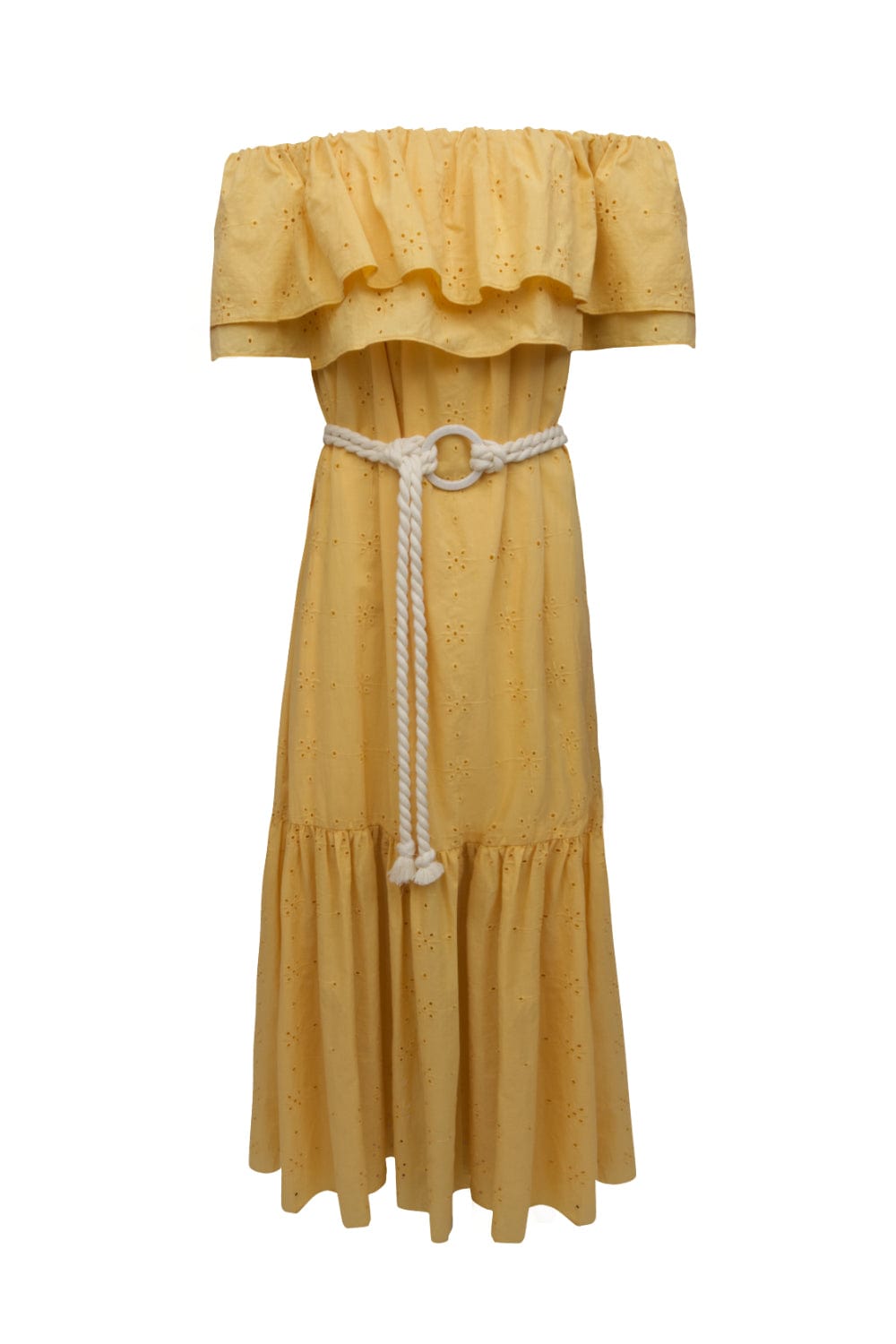 L'Cecci - Vestido Longo Laise Amarelo