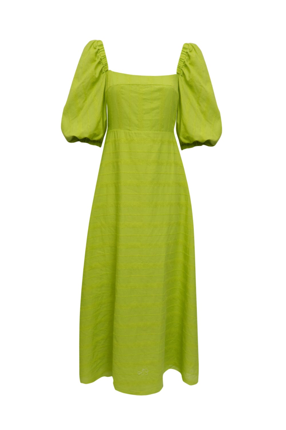 L'Cecci - Vestido Longo Manga Bufante Verde