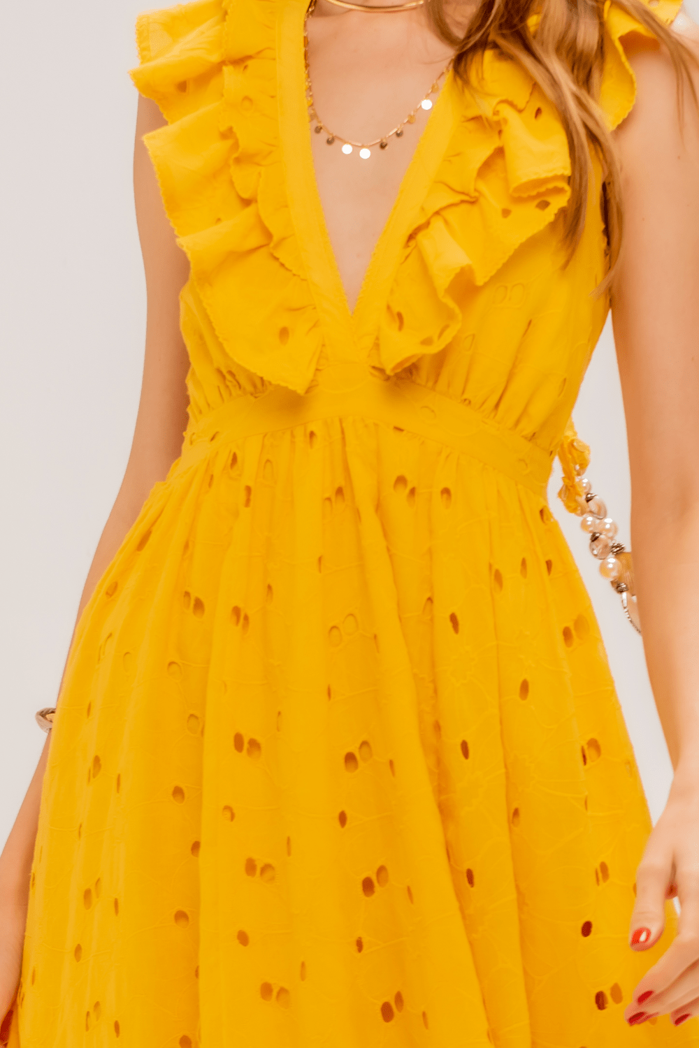 Lalibela - Vestido Longo Saint Nicolas Amarelo