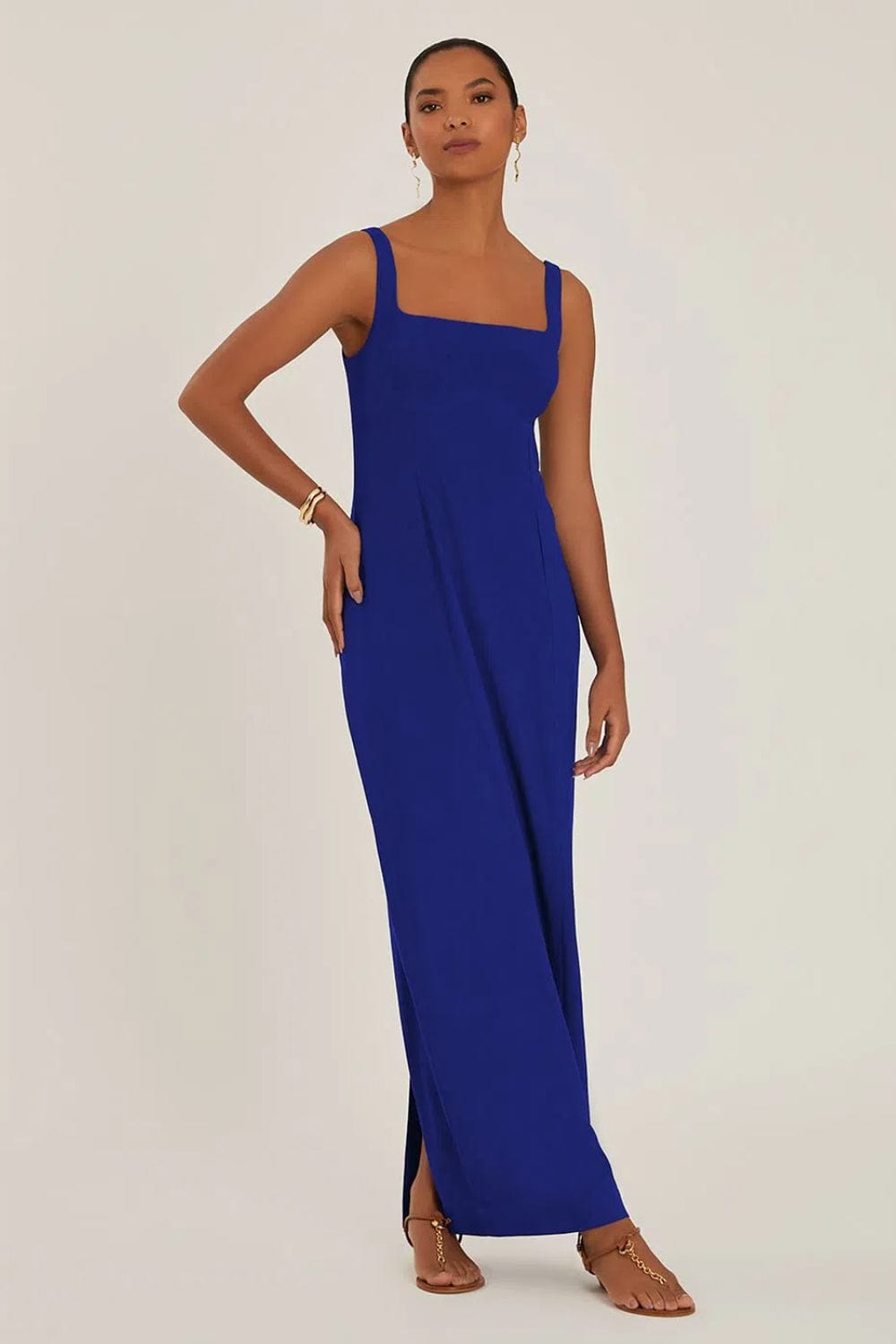 Lenny Niemeyer - Vestido Longo Top Estruturado Netuno Azul