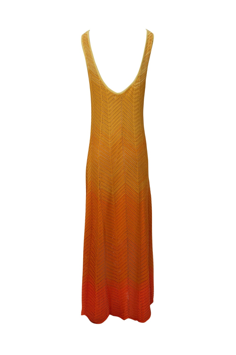 Viviane Furrier - Vestido Longo Tricot Laranja