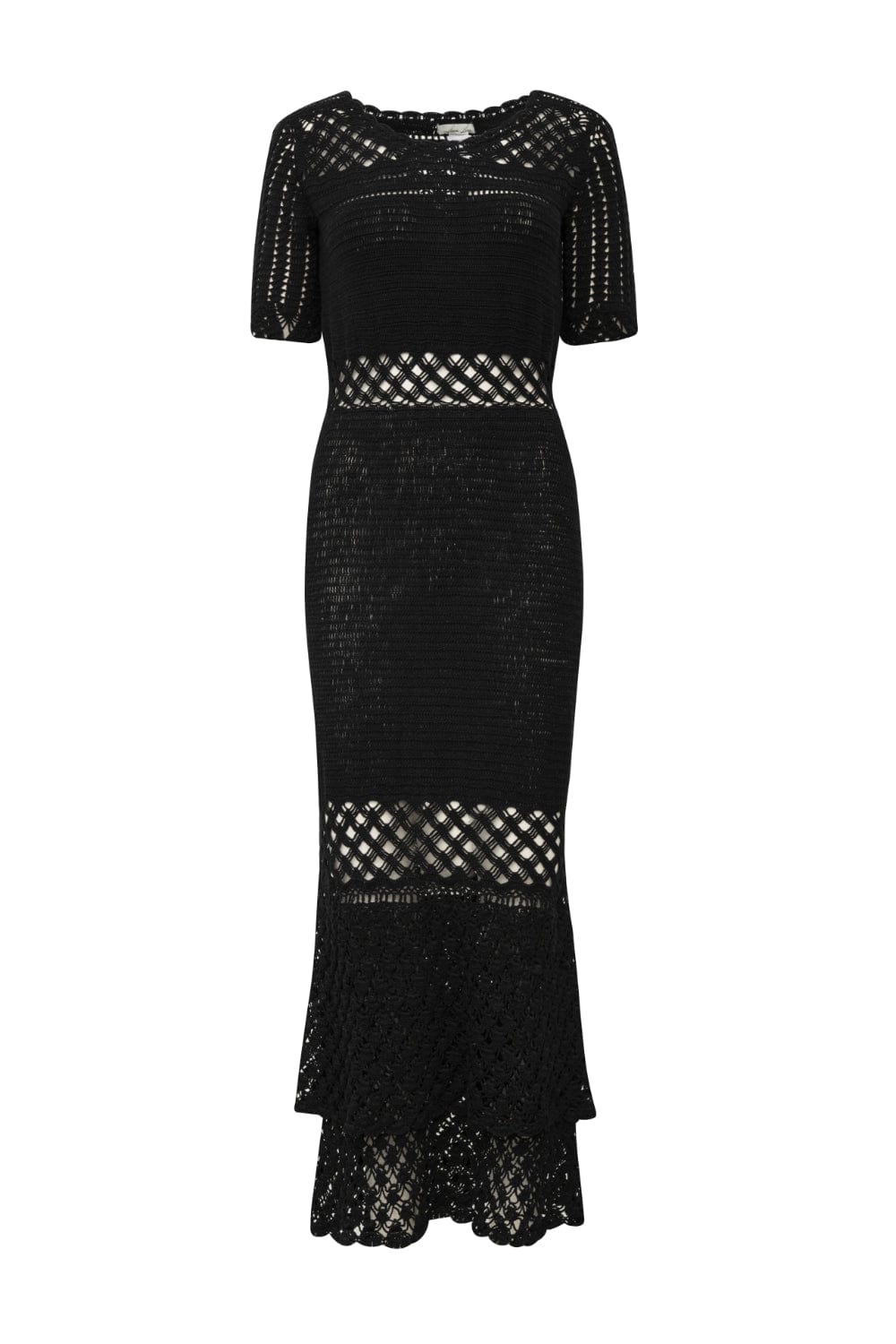 Club - Vestido Longo de Crochet Preto