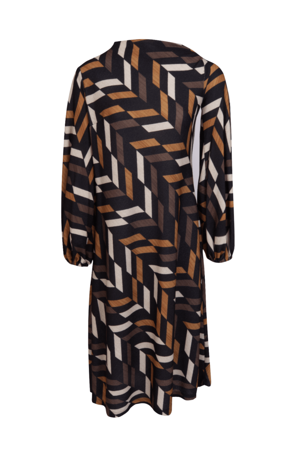 Access - Vestido Midi Assimétrico Tricolor