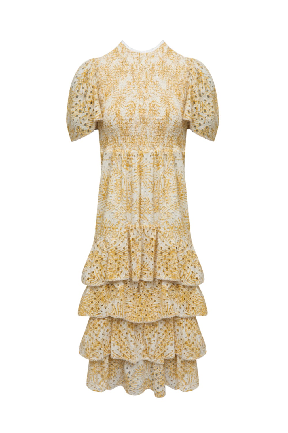 Lalibela - Vestido Midi Brûlée Amarelo