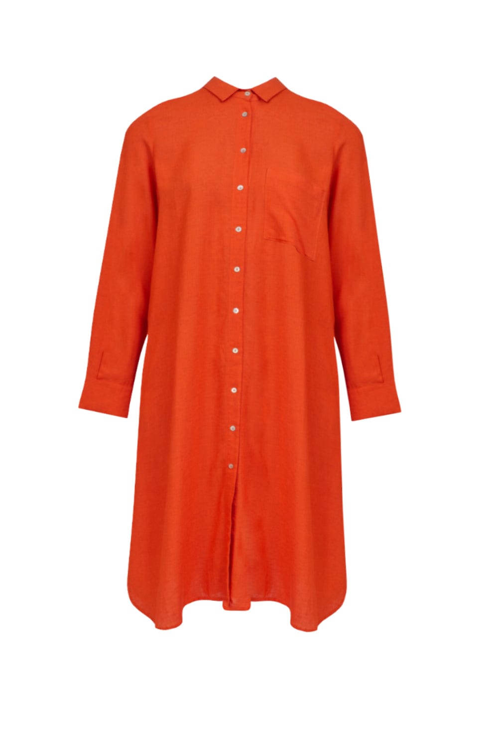 Lenny Niemeyer - Vestido Chemisier Midi Granita Laranja