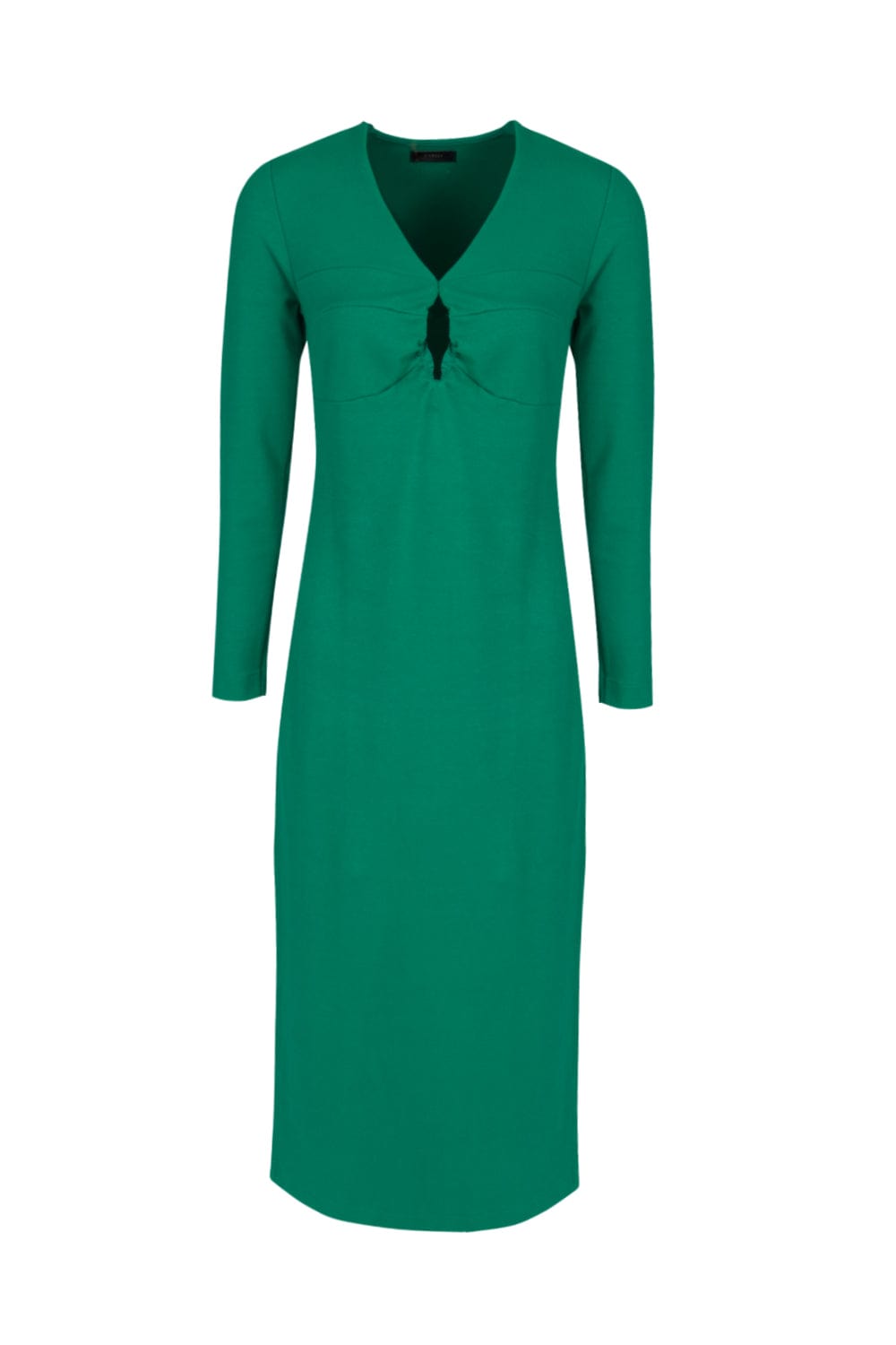 L'Cecci - Vestido Midi Manga Longa Confort Verde