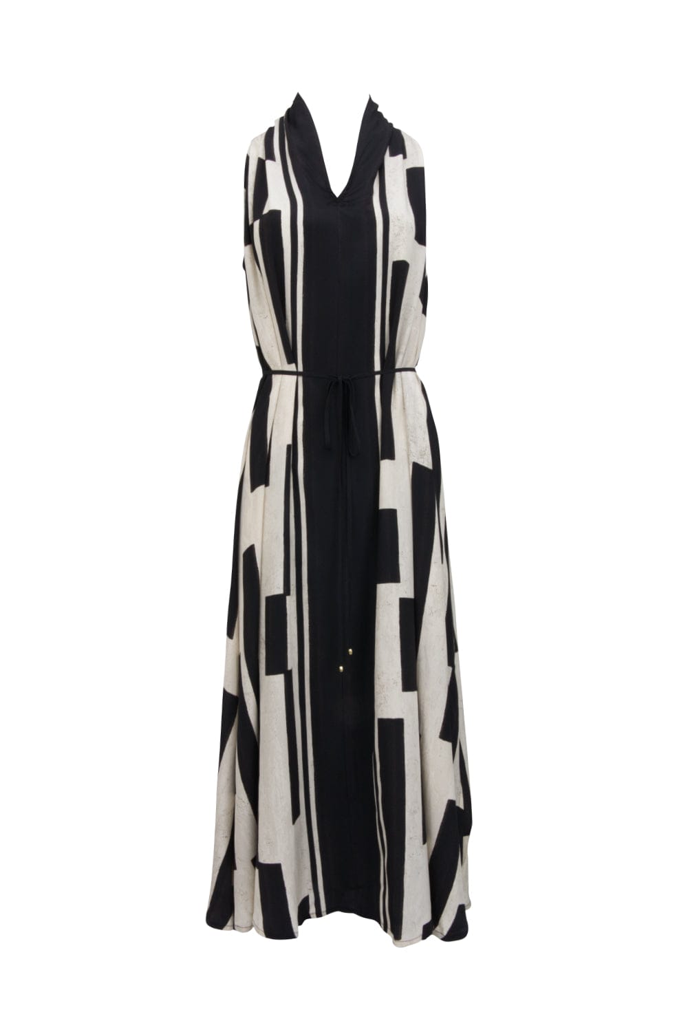 Lenny Niemeyer - Vestido Midi Decote Lenço Seda Vertical