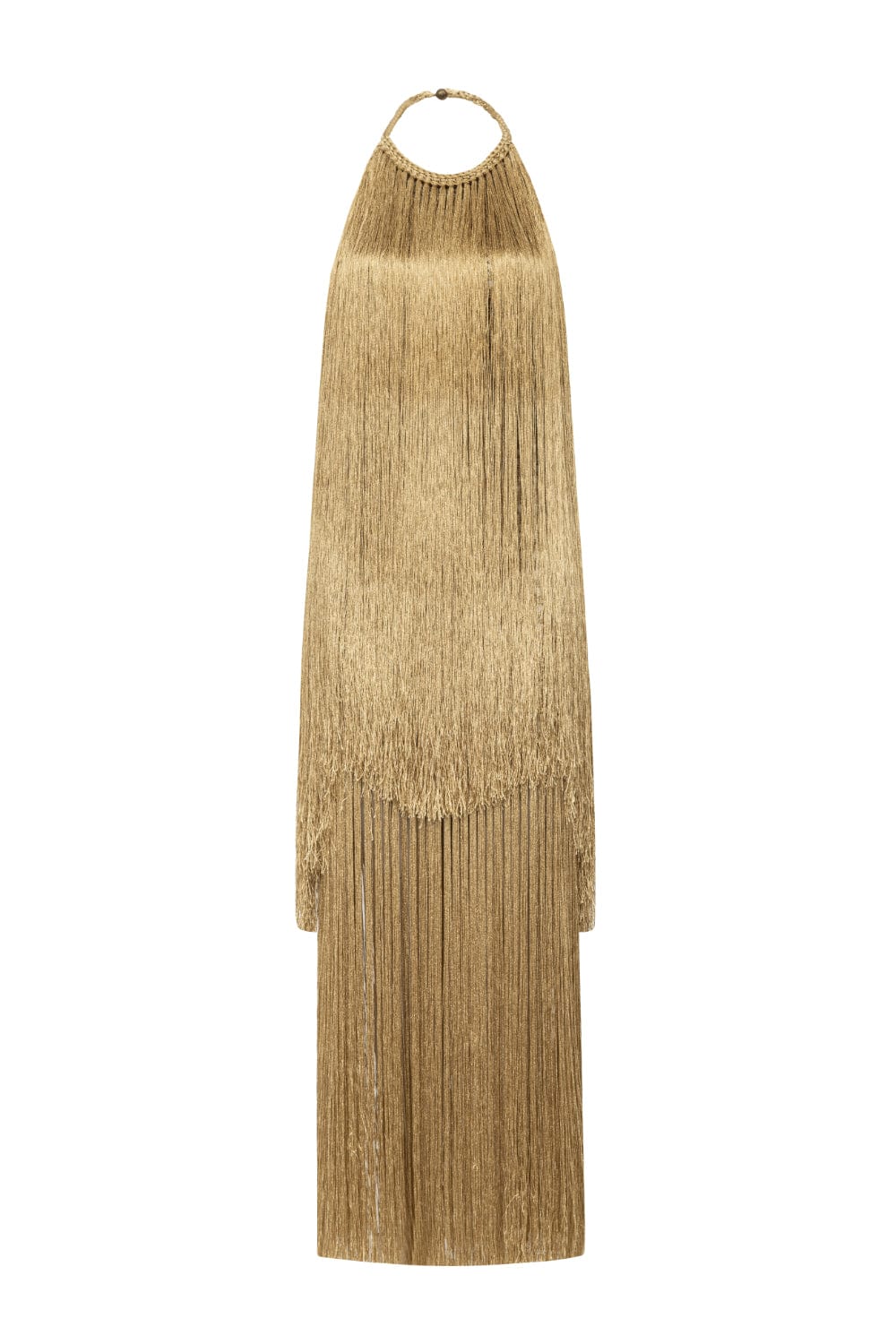 Andrea Almeida - Vestido Midi Franjas Crochet Frente Única Bel