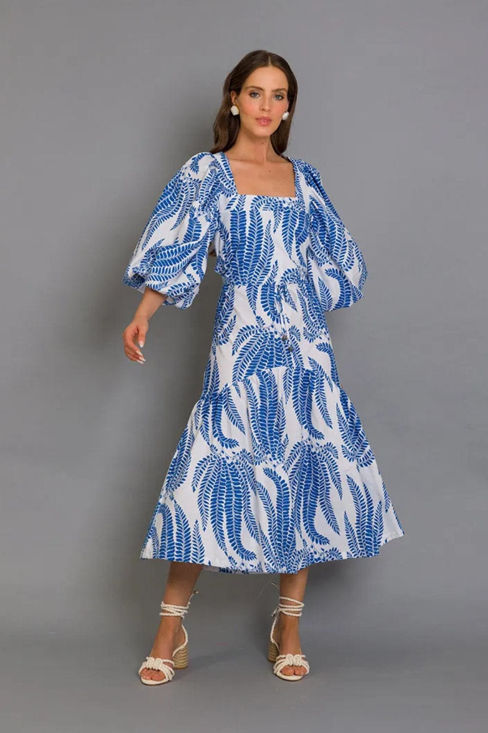 Lalibela - Vestido Midi Longuete Alça Cruzada nas Costas