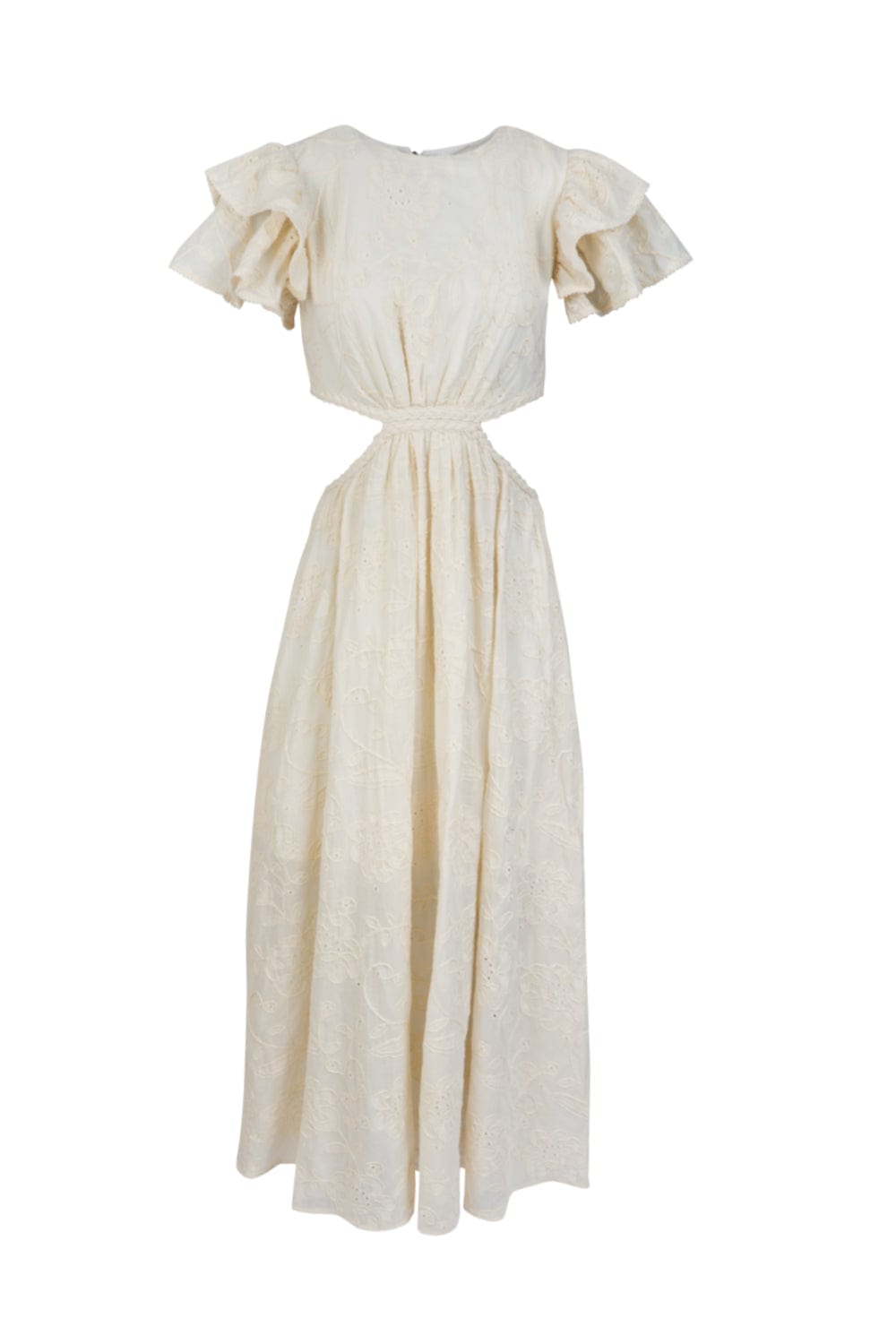 Lalibela - Vestido Midi Madeleines Bege