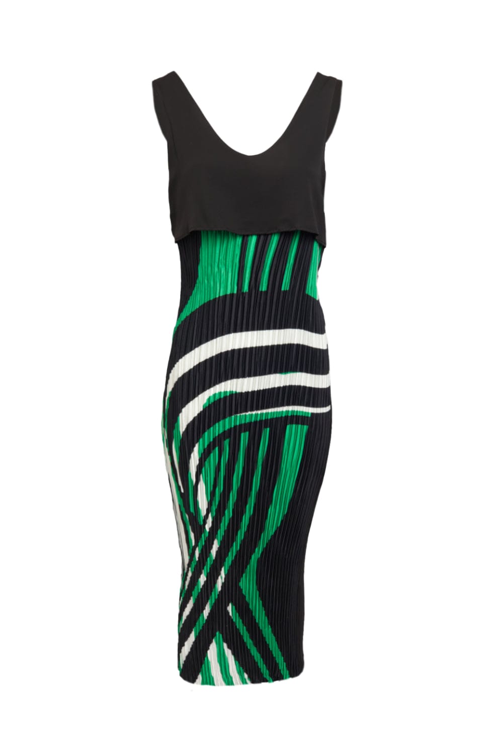 Luis Buchinho - Vestido Midi Sem Manga Plissado