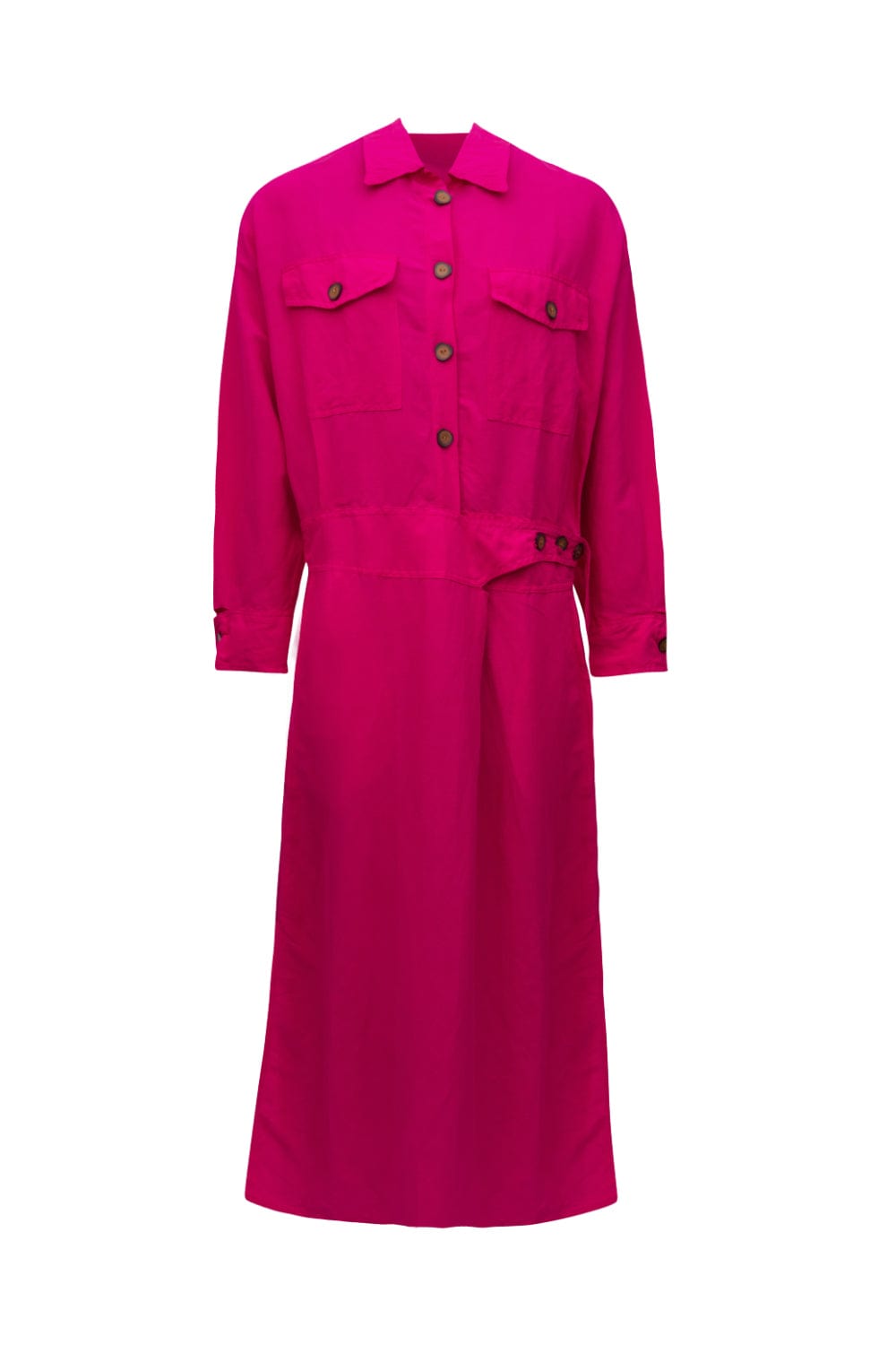 L'Cecci - Vestido Midi Viscolinho Rosa