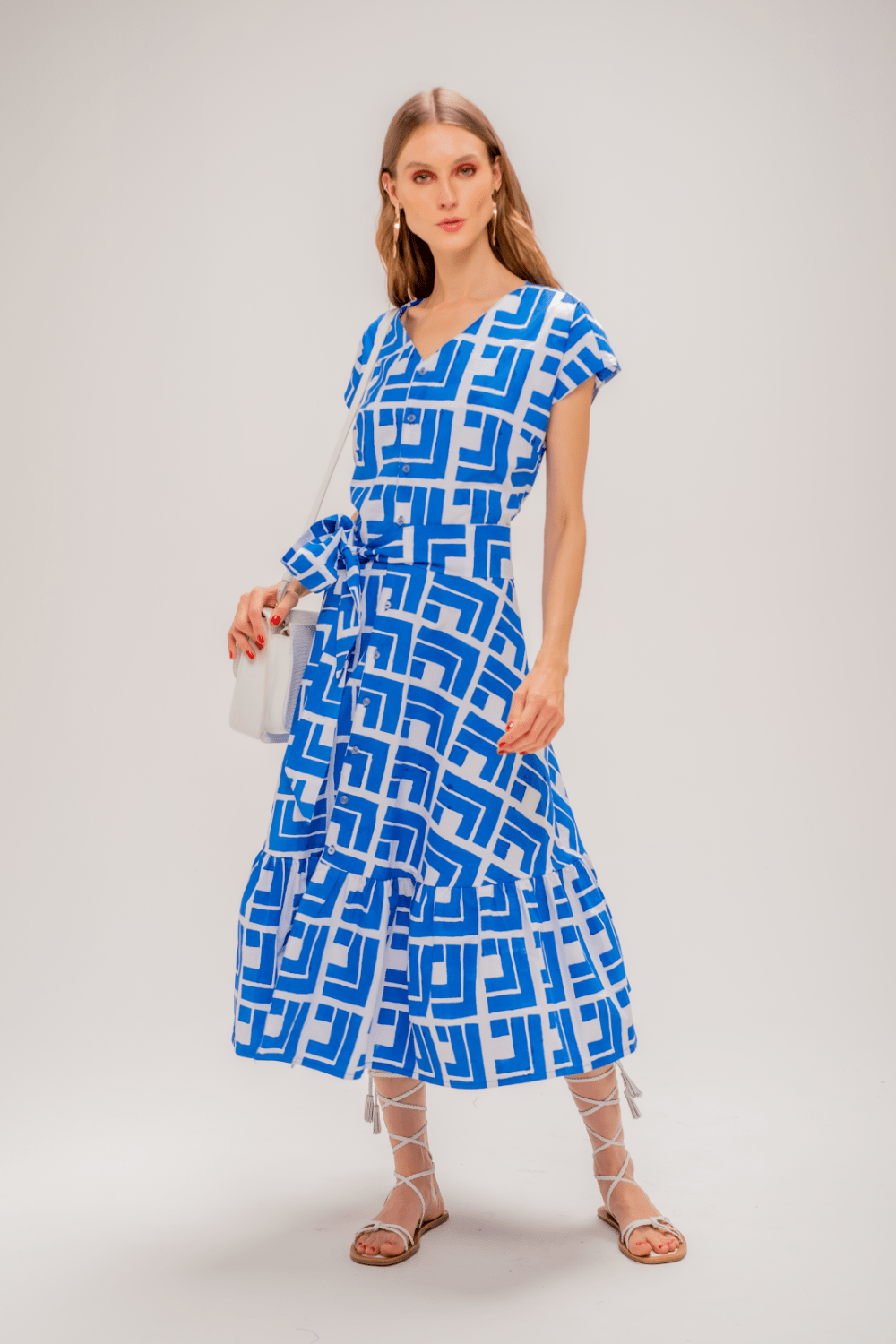 Negritas - Vestido Midi sem Manga