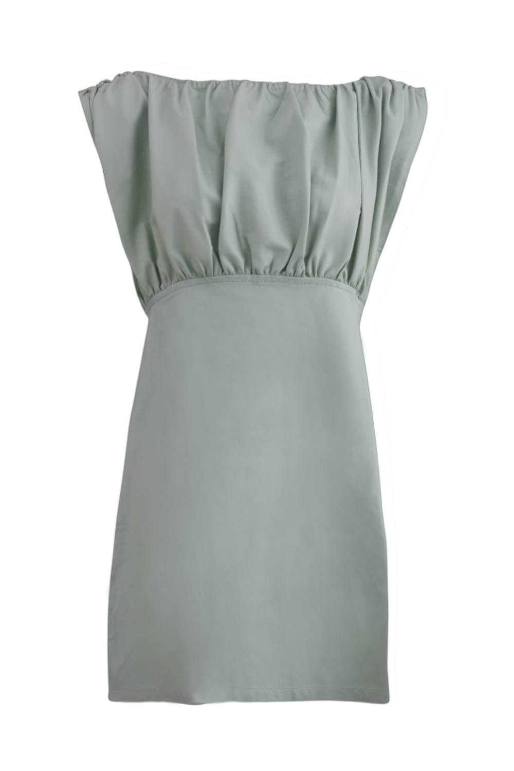 M Leal - Vestido Mini Bluse Verde Claro