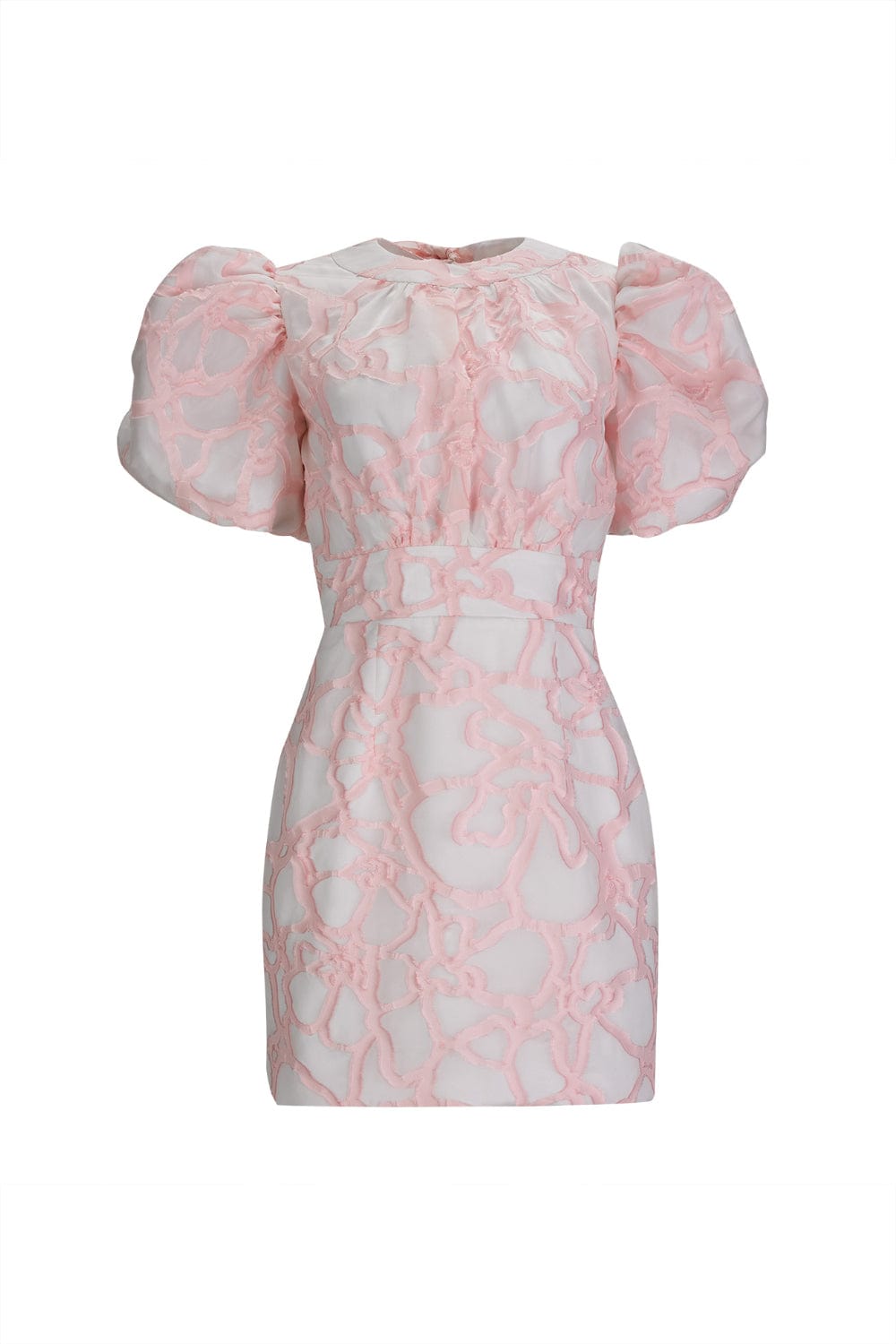 Gonçalo Peixoto - Vestido Mini Manga Curta Bufante Rosa