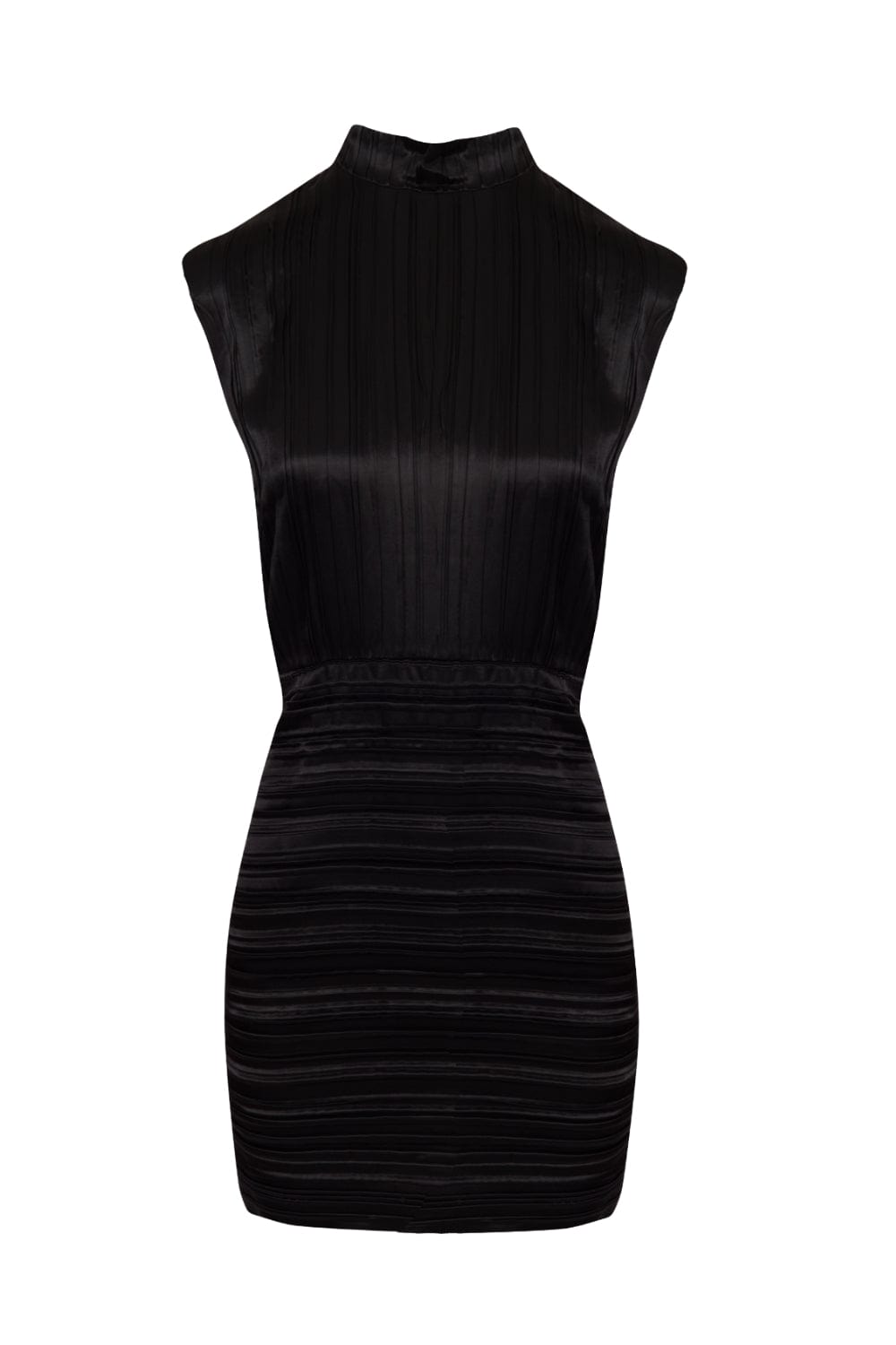 Access - Vestido Curto Plissado Preto