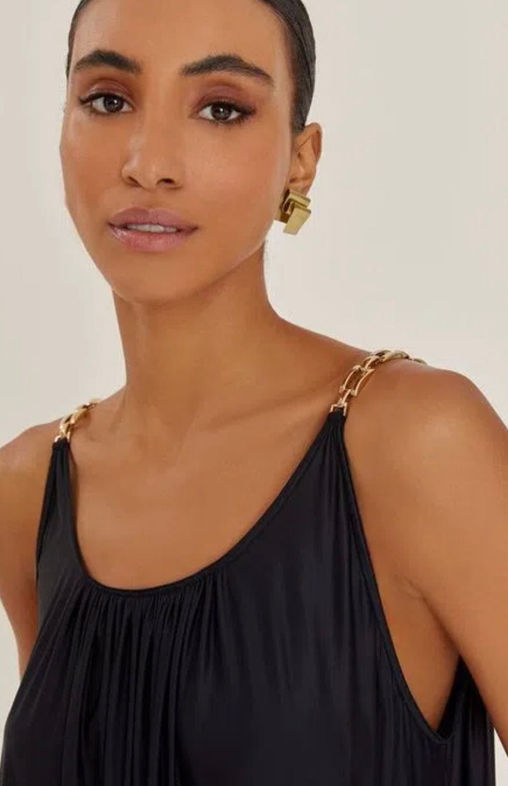 Lenny Niemeyer - Vestido Longo com Alça Corrente Preto