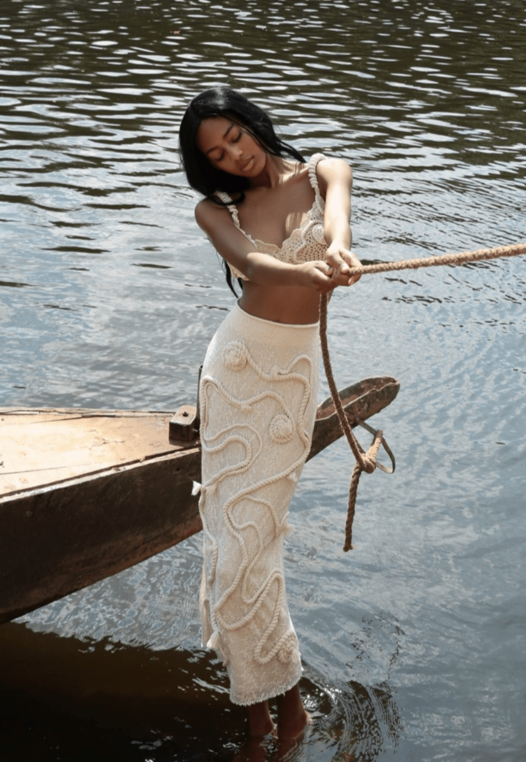 Tissé - Saia Longa Bordada Yara