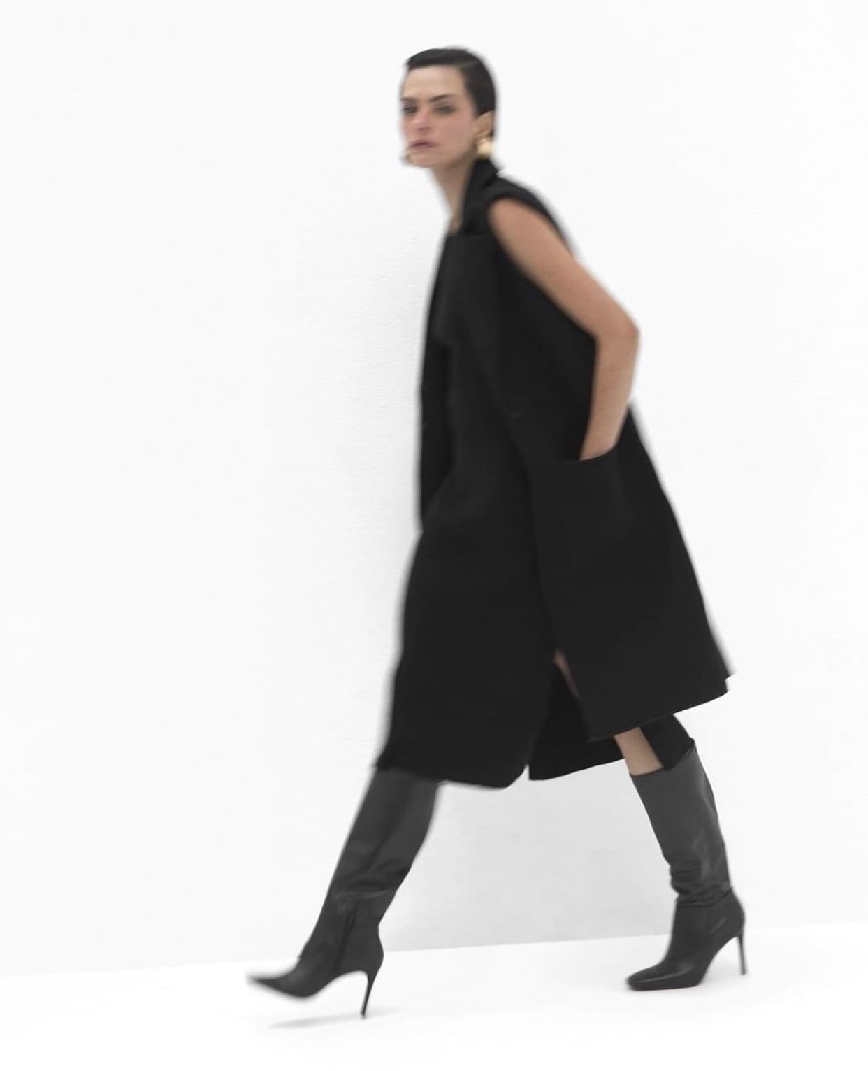 Viviane Furrier - Colete em Tricot Dublado Preto