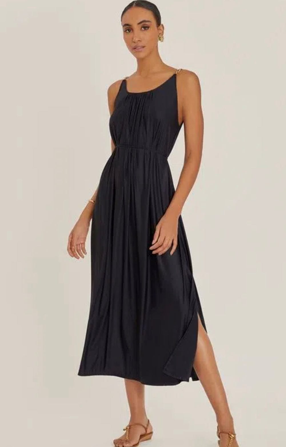 Lenny Niemeyer - Vestido Longo com Alça Corrente Preto