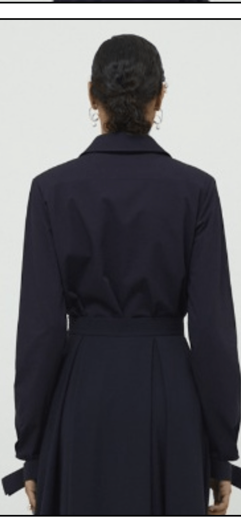 Glória Coelho - Camisa Manga Longa Ombreira em Gabardine Preto