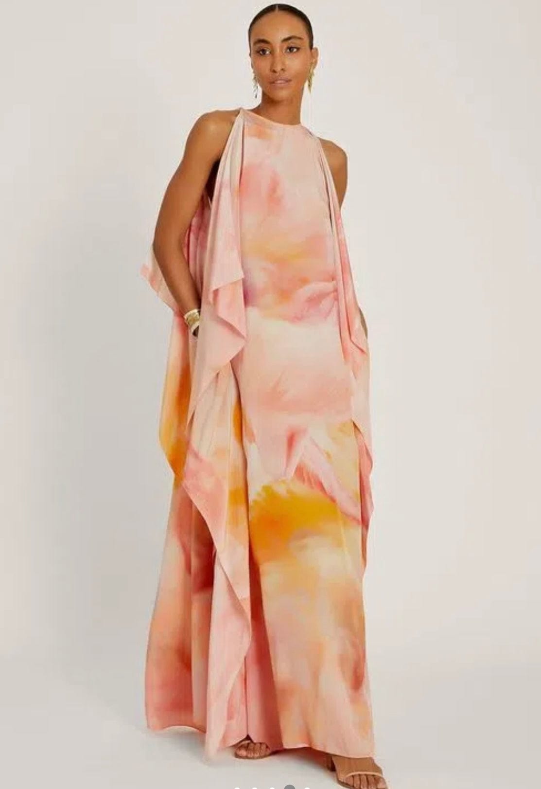 Lenny Niemeyer - Vestido Longo Abas Seda Nuvem