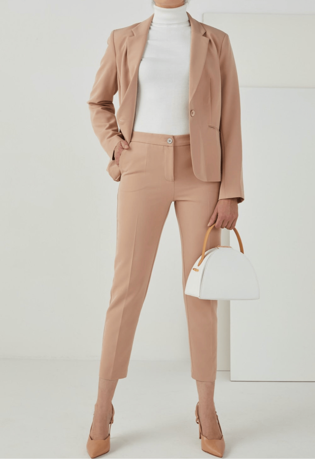 Access - Calça Alfaiataria Bege