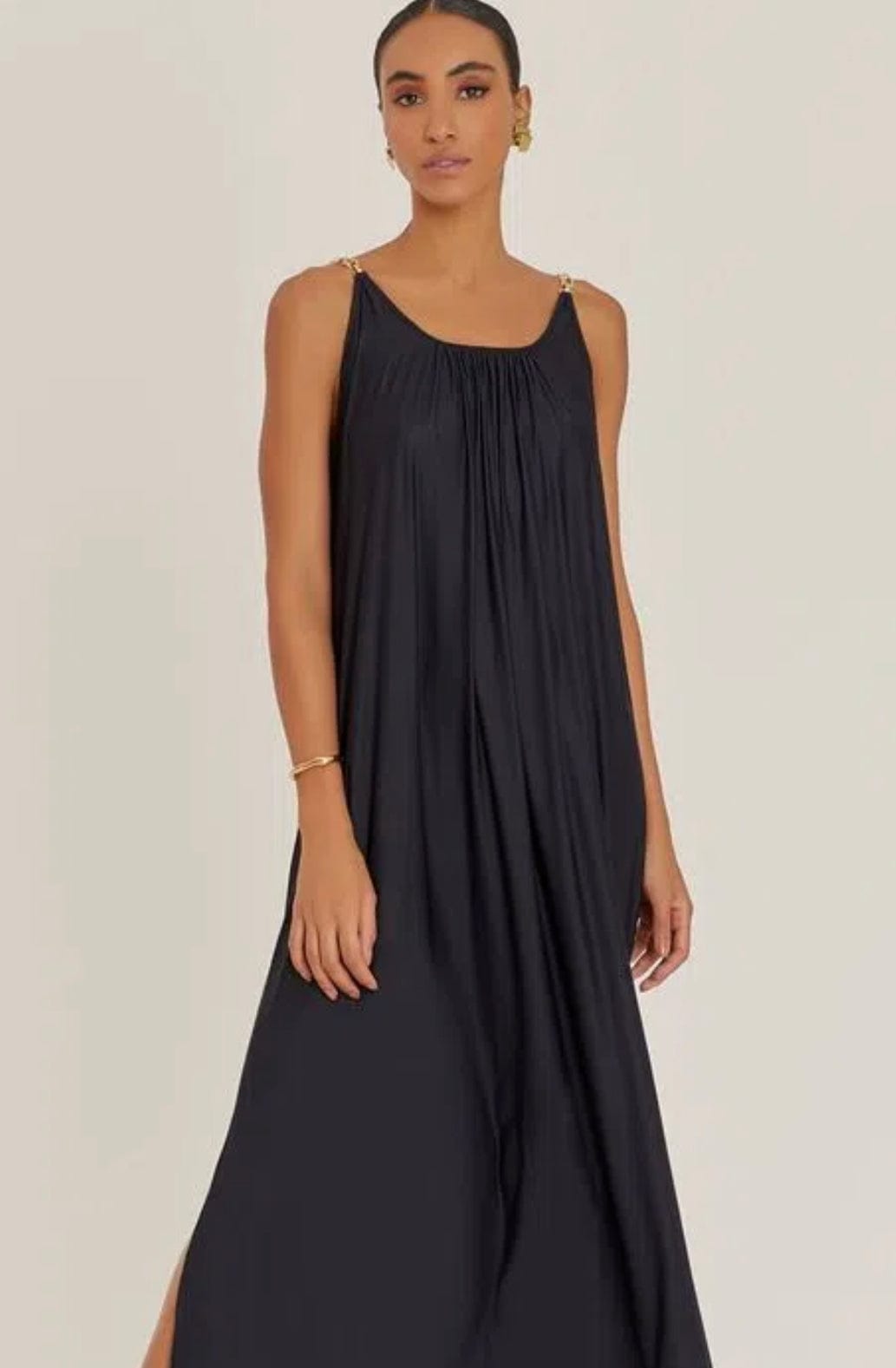 Lenny Niemeyer - Vestido Longo com Alça Corrente Preto