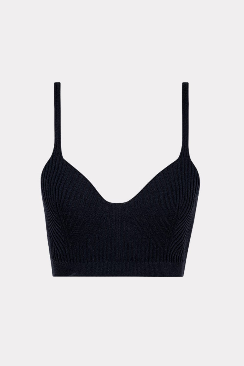 Coven - Blusa Cropped Tricot Canelado Peplum Preto