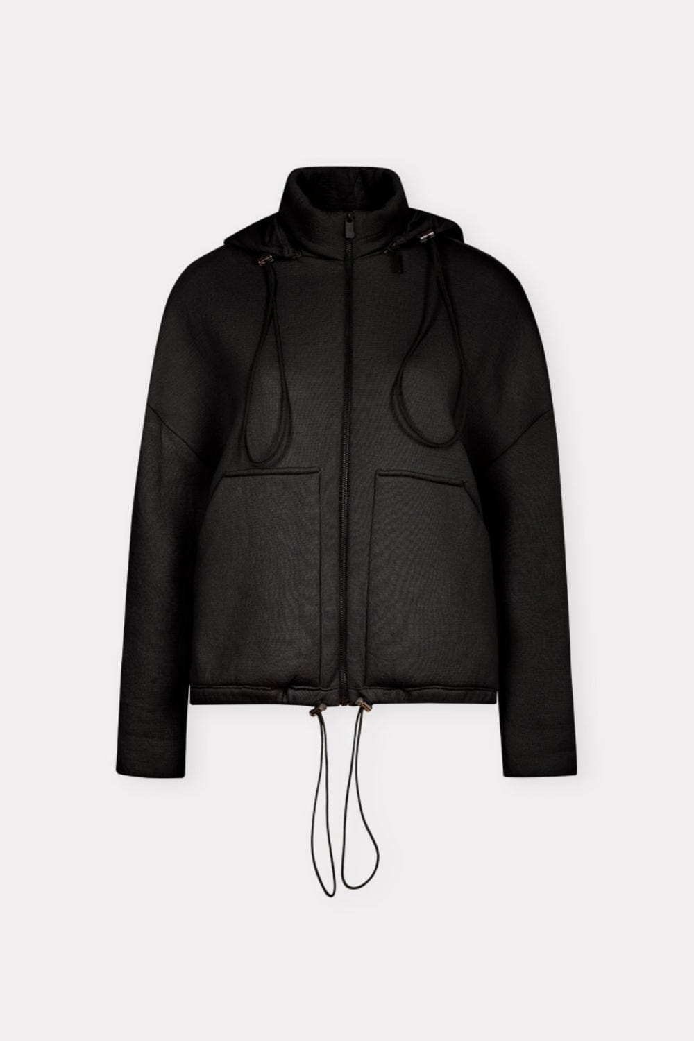 Coven - Casaco Tricot Neoprene Preto