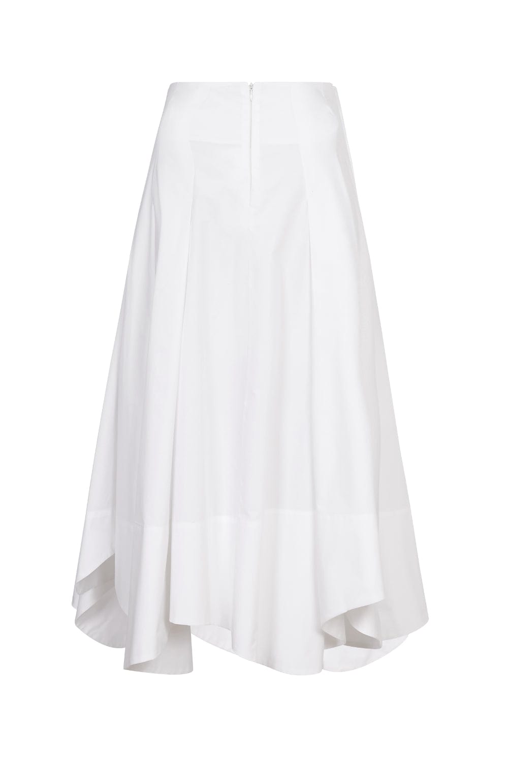 Coven - Saia Midi Ice Cotton Barra Curvas Branco