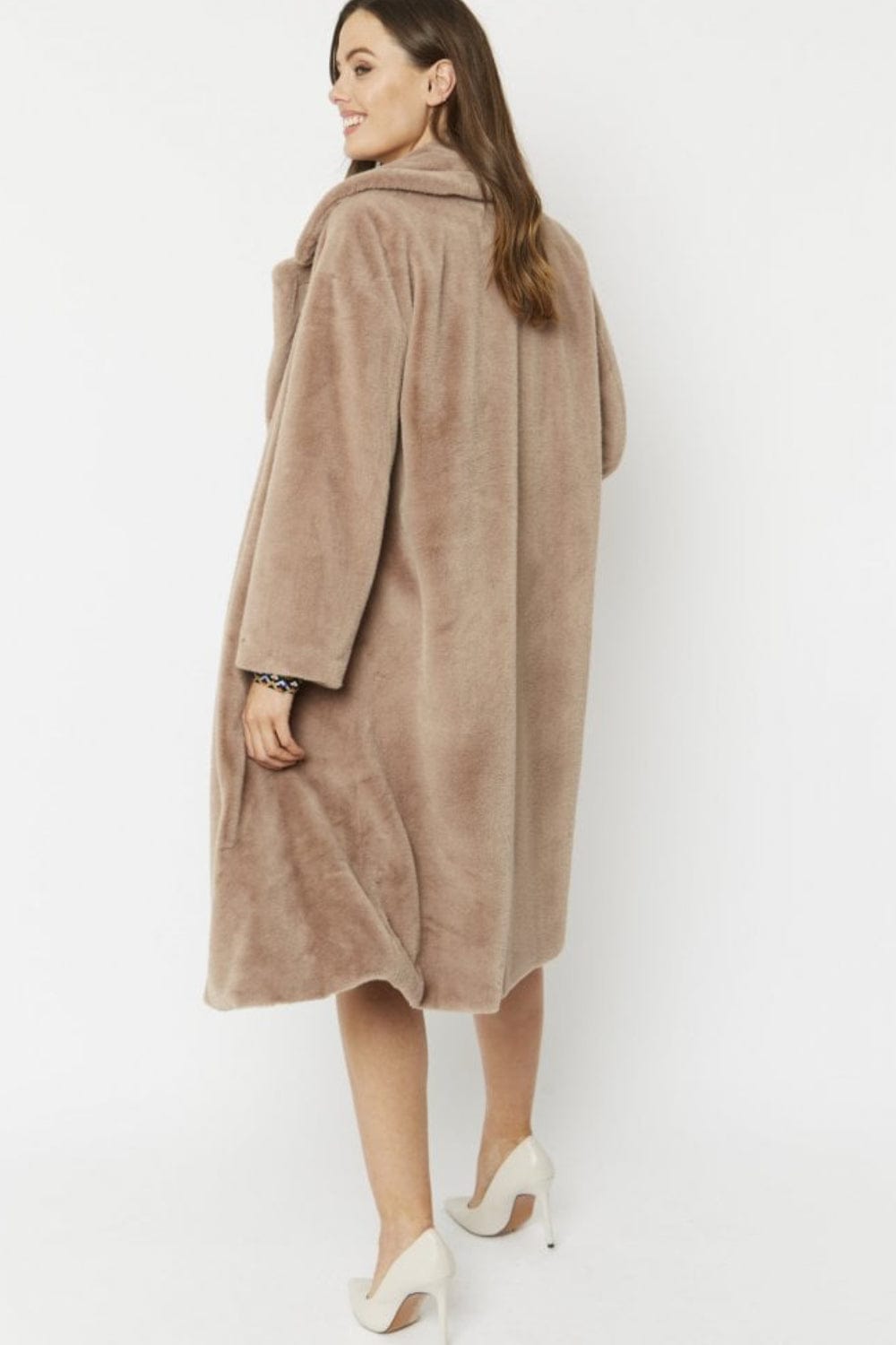 Jayley - Sobretudo Pêlo Sintético 7/8 Fendi