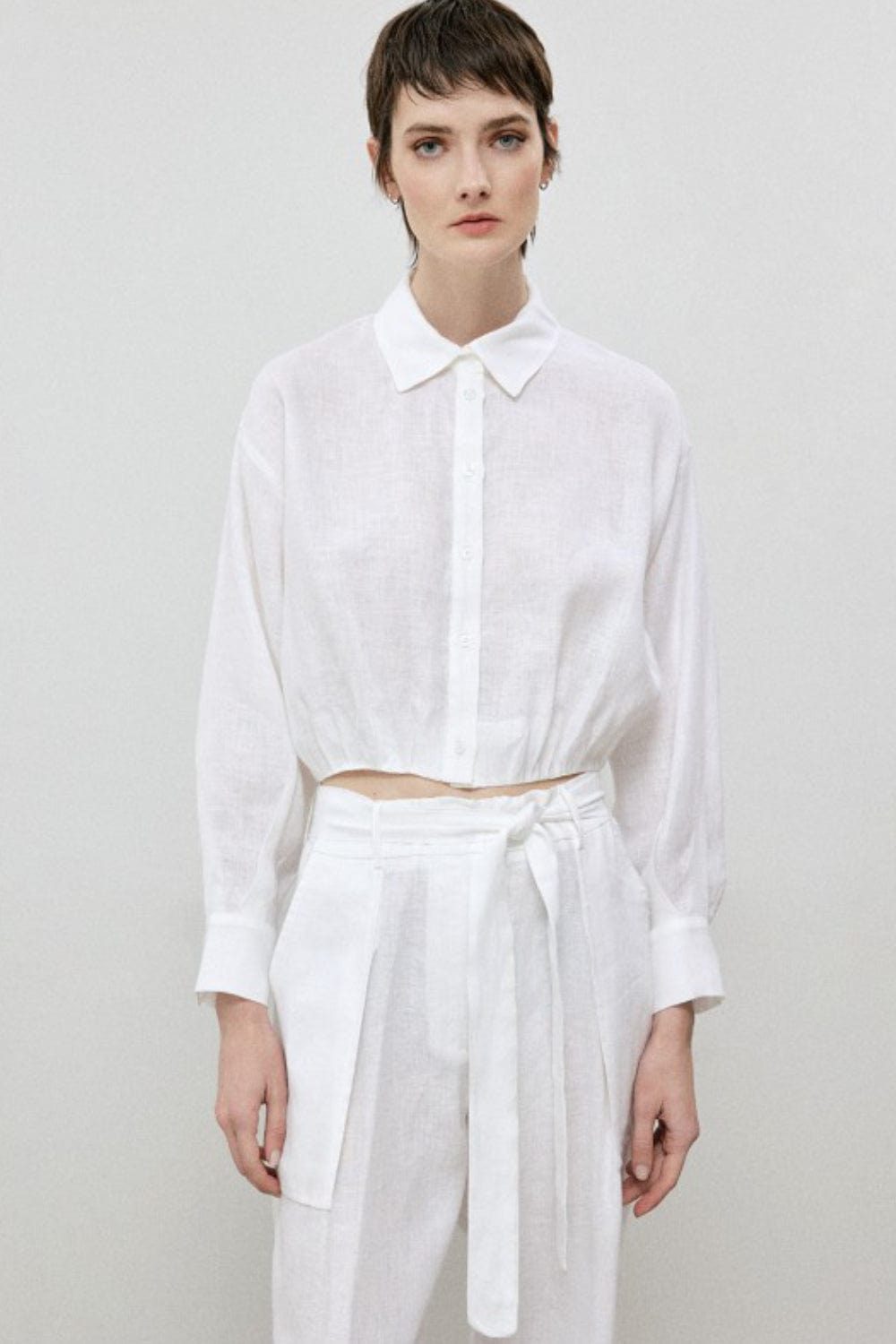 Access - Camisa Cropped Linho Off White