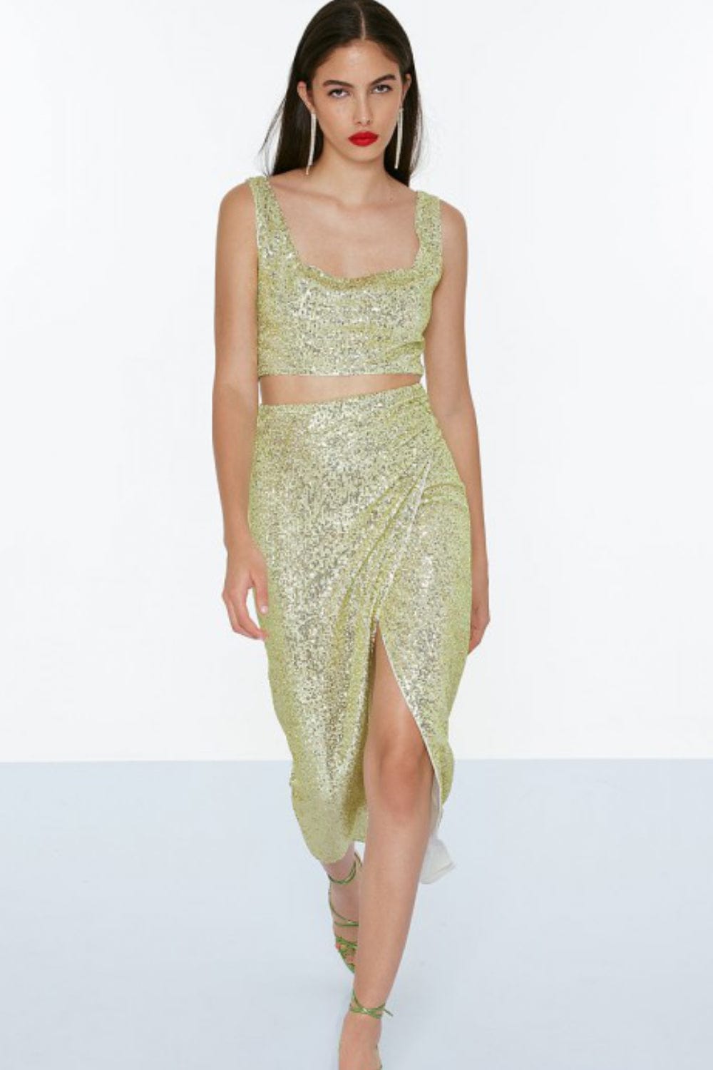 Access - Blusa Cropped Paetês Lima