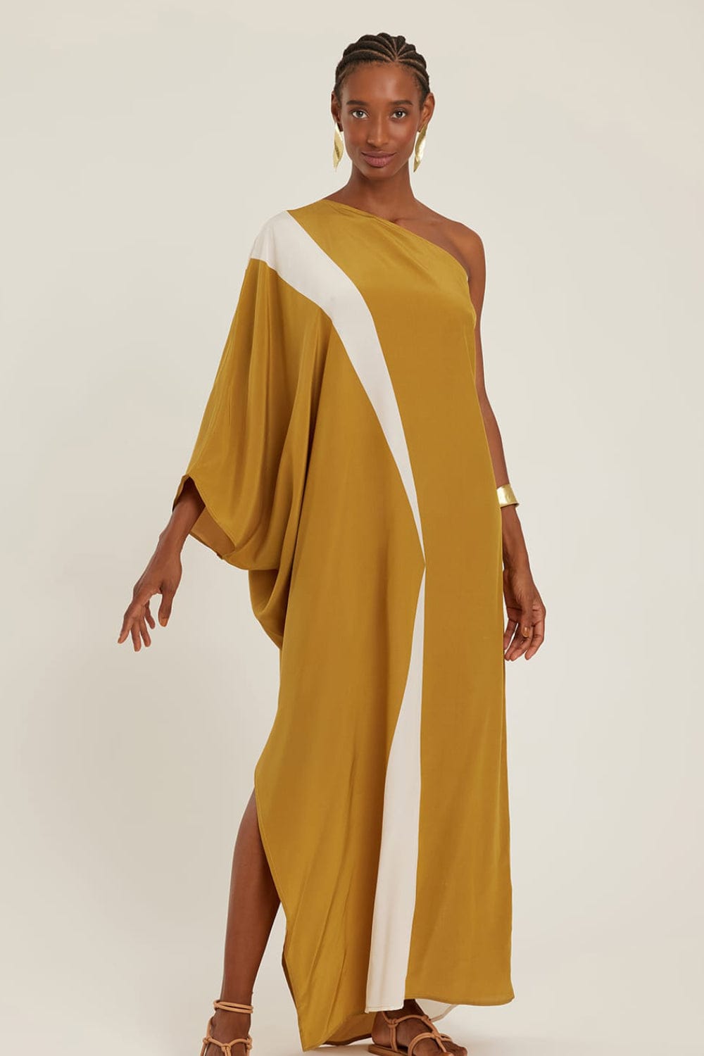 Lenny Niemeyer - Vestido Longo um Ombro Seda Lygia